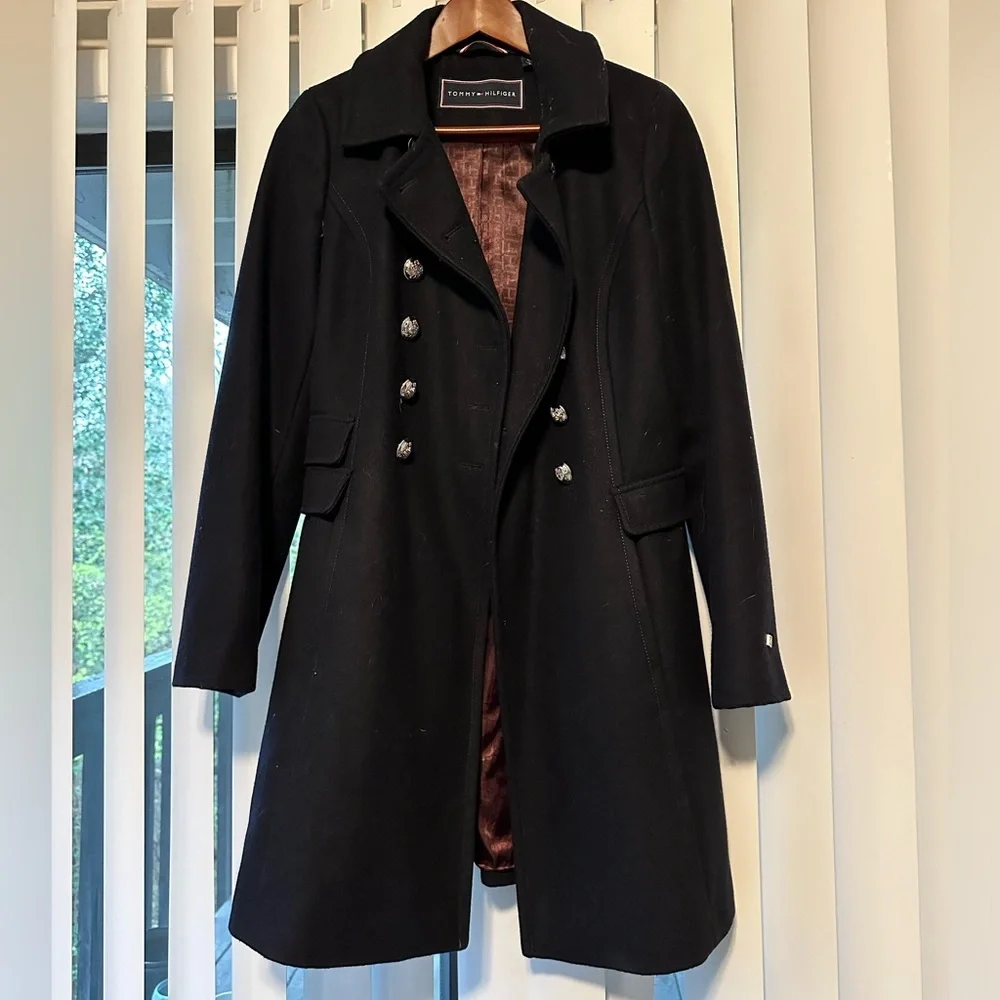 Tommy Hilfiger Navy Wool Peacoat - Picture 1 of 9